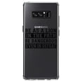 thumbnail image 1 of DistinctInk Clear Shockproof Hybrid Case for Samsung Galaxy Note 8 - TPU Bumper Acrylic Back Tempered Glass Screen Protector - Be As A Lion - Dangerous in Defeat, 1 of 5