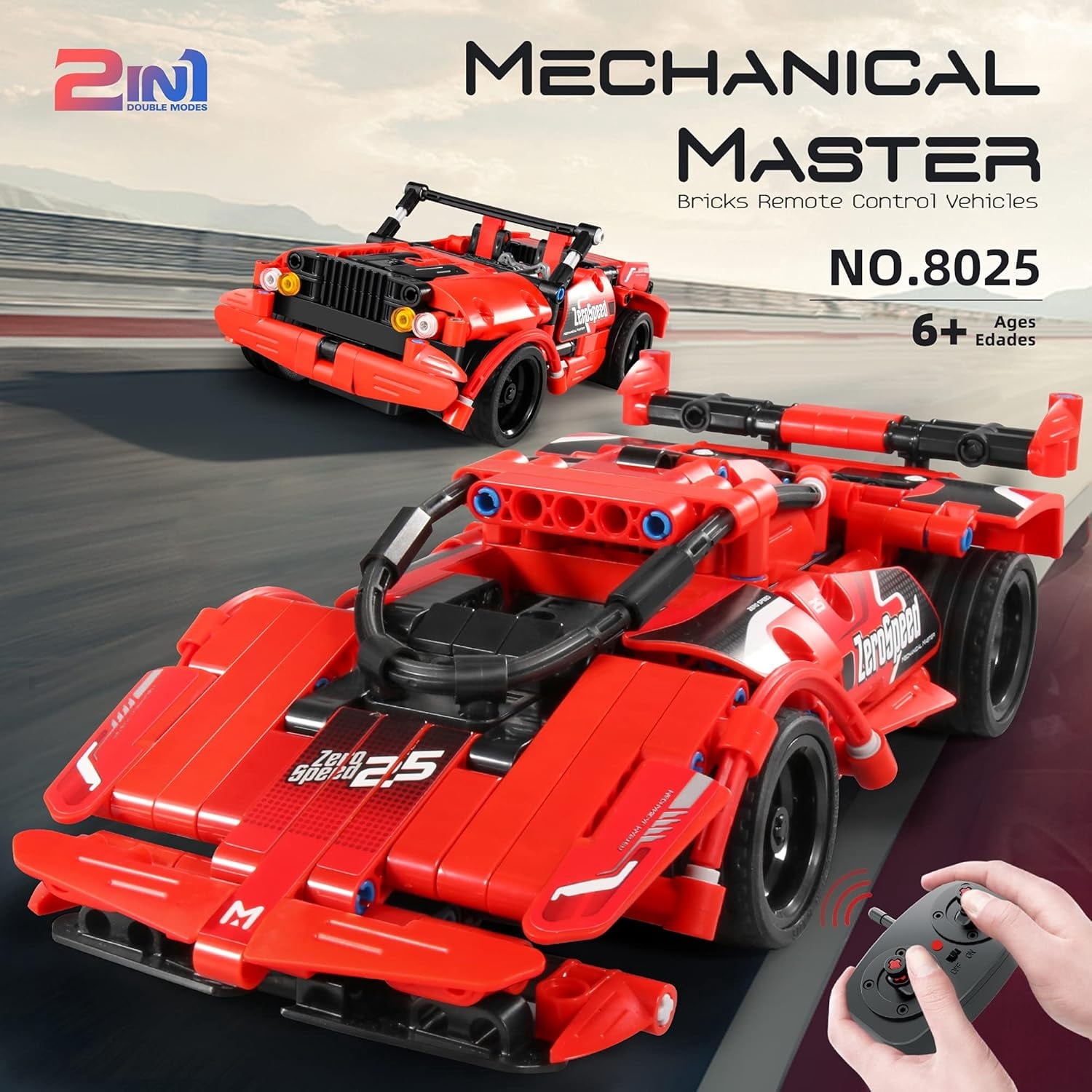 STEM Car Toy Building Toy Gift for Age 6+, Remote Control 2in1 Sports Car Building Block Take Apart Toy, 341 Pcs DIY Building Kit, Learning Engineering Construction R/C Toys