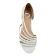 thumbnail image 2 of JOURNEE COLLECTION Womens White D Orsay Padded Strappy Divina Round Toe Slip On Sandals Shoes 6.5, 2 of 4