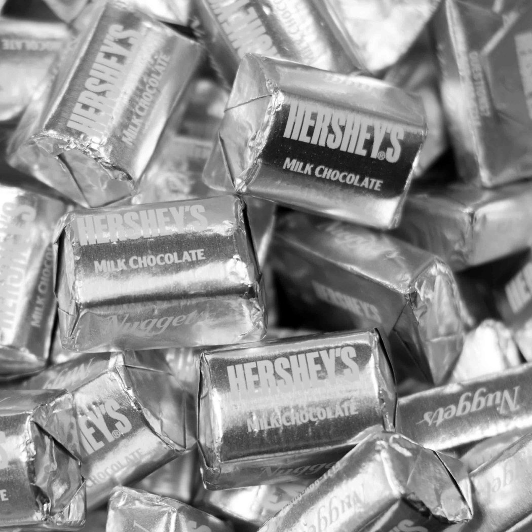 Hershey's Milk Chocolate Nuggets with Silver Wrappers