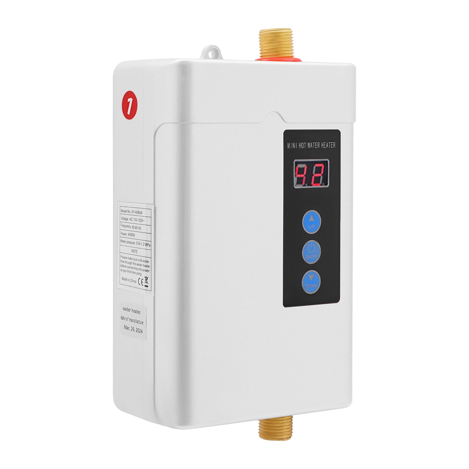 4KW Electric Water Heater, Under Sink Instant Calorifier & LCD Touch Screen For Homes, Schools And Offices
