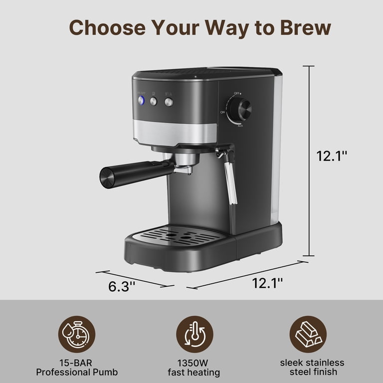 Nicwin 15-Bar Espresso Machine With Auto Milk Frother photo 2