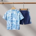 thumbnail image 4 of Auroural boys clothes size 6 outfits Children's Round Neck Short Sleeved Breathable Top Elastic Waist Shorts Mid Size Children's Sports Suit, 4 of 9