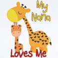 thumbnail image 2 of CafePress - My Nana Loves Me Giraffe Infant Bodysuit - Baby Light Bodysuit, Size Newborn - 24 Months, 2 of 4