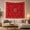 Eight Pointed Star, variant on Horseshoe and Rose on Red Bandana Field, Nostalgic Retro for Western Decor Enthusiasts, Country Western Art, Housewarming Gift Tapestry Wall Hanging for Bedroom and Cabin