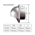 thumbnail image 3 of fastboy Bouchon de Sortie de Ventilation 100/150mm en Acier Inoxydable, 3 of 8