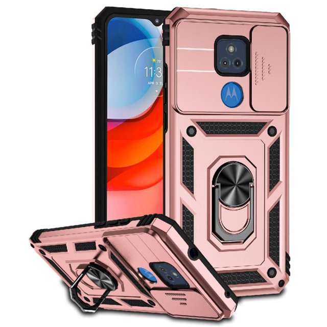 Estuche GANGXUN para Motorola Moto G Play 2021, soporte giratorio 360°, estilo mecánico y magnético