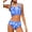 Blue Hibiscus, variant on Girls Bikini Beach Swimwear 2 Piece Swimsuits Floral Printing Bathing Suits