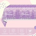 thumbnail image 5 of 41Pcs Purple Birthday Tableware Set for Happy Birthday Table Decorations Purple Theme Birthday Dessert Plates Napkins Tablecloths for 20 Guests, 5 of 5