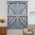thumbnail image 3 of Farmhouse Wood Grain Sheer Curtains 54 Inches Long, Vintage Country Barn Gate Textured Light Filering Curtains, Breathable Simi Curtain Privacy Drapes for Kitchen Bathroom Small Window Treatment, 3 of 9