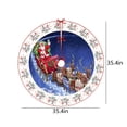 thumbnail image 3 of 36-Inch Winter Snowflake Print Christmas Tree Skirt, Reindeer Themed Holiday Decor for Floor Protection, 3 of 6