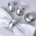 thumbnail image 4 of Round Beaded Charger Plates, 13 Inch, with Napkin Rings and Cloth Napkins, Set of 6 (Silver), 4 of 19