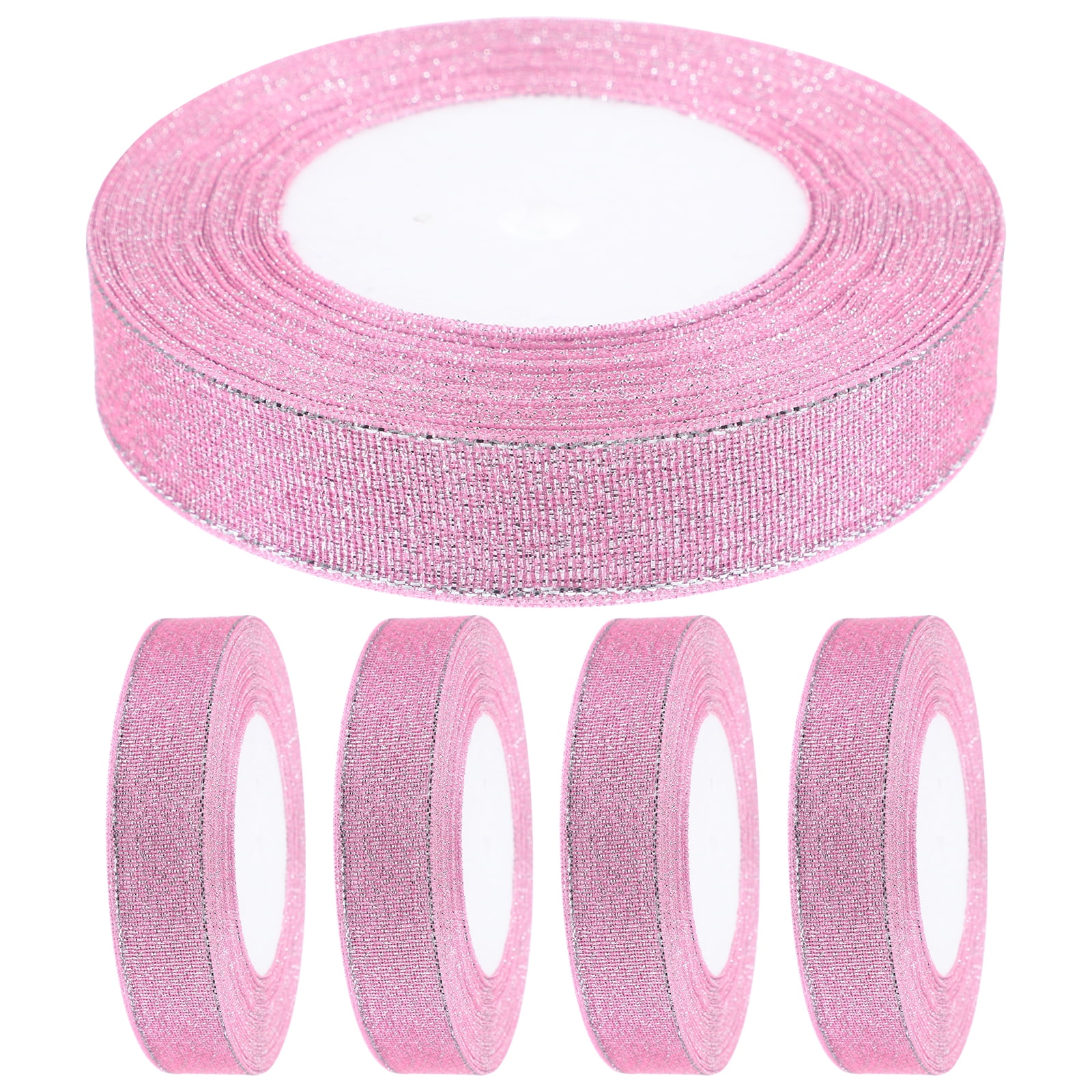 hengzirui decorative ribbons 5 Rolls of Glitter Gift Ribbons Gift Wrapping Ribbons Present Ribbons Cake Packing Ribbon
