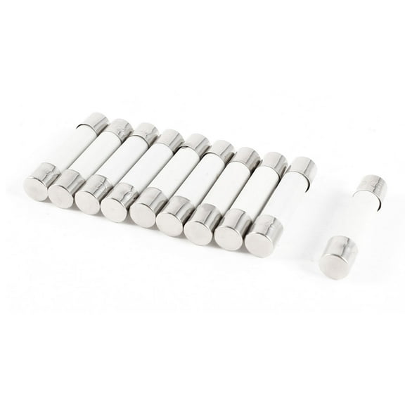 Unique Bargains 10Pcs 6x30mm Quick Fast Blow Ceramic Fuses 250 Volts 20Amp