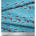 thumbnail image 3 of Soimoi Poly Georgette Fabric Stripe,Leaves & Floral Artistic Decor Fabric Printed Yard 52 Inch Wide, 3 of 3