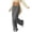 B-Dark Gray, variant on Women's Pants Fashion Casual Solid Color Drawstring Straight Leg Elastic Waist Pocket Loose Pants Trousers Daily Wear
