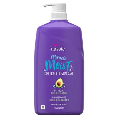 Aussie Wool - Aussie Paraben-Free Miracle Moist Conditioner w/ Avocado & Jojoba Oil For Dry Hair, 26.2 fl oz
