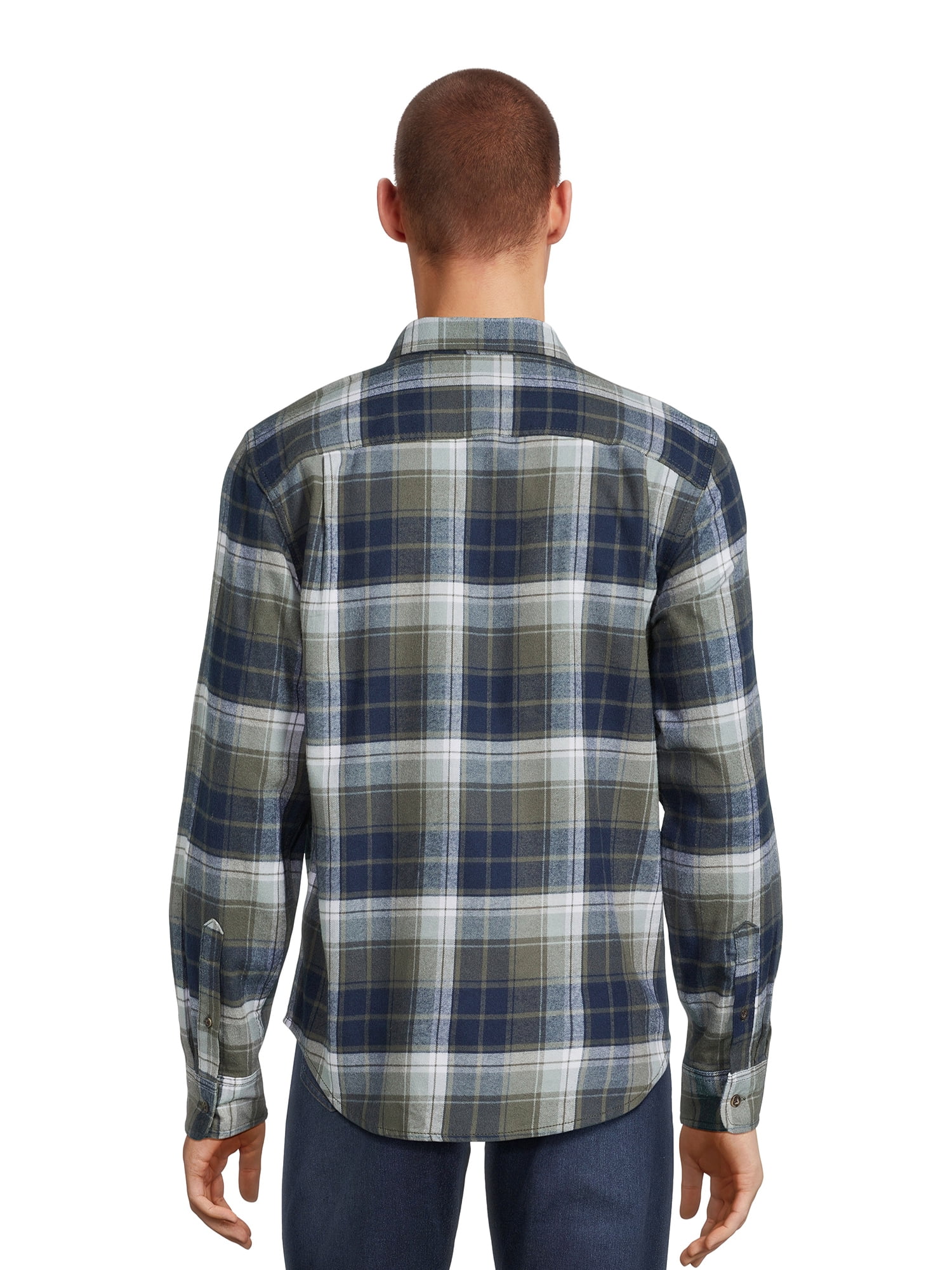 George Men's Long Sleeve Flannel Shirt, Sizes XS-3XLT