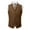 Brown, variant on Men's Herringbone Tweed Suit Vest Casual Notch Lapel V Neck Wool Blend Waistcoat Western Classic Fit Mens Vest Black L