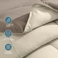thumbnail image 6 of Bare Home 5-Piece Reversible Bed-in-a-Bag - Premium 1800 Collection - Full, Sand/Taupe Comforter with Sand Sheet Set, 6 of 10
