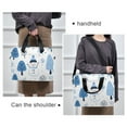 thumbnail image 6 of FORMRS 16" Laptop Bag Carrying Sleeve Case with Handle Travel Shoulder Briefcase, Simple Cartoon Snowmen, 6 of 8