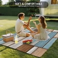 thumbnail image 4 of Blue Beige Brown Vintage Outdoor Rug for Patio/Deck/Porch, Non-Slip Large Area Rug 6 x 9 Ft, Retro Farmhouse Elegant Pastoral Indoor Outdoor Rugs Washable Area Rugs, Camping Rug Carpet Runner, 4 of 8