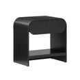 thumbnail image 6 of Nathan James Iris Mid-Century Modern Nightstand with Drawer, End Table with Storage for Bedroom or Living Room with Rounded Silhouette, Black Oak, 6 of 6