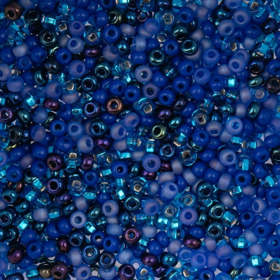 John Bead 8/0 Czech Glass Seed Beads 22 Grams Deep Sea Mix for DIY Arts Crafts Jewelry Bracelets Necklaces Earrings Phone Charm Making