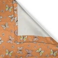 thumbnail image 4 of Ambesonne Butterfly Valance Pack of 2, Papillon Cartoon, 54"X18", Apricot Pale Pink, 4 of 5