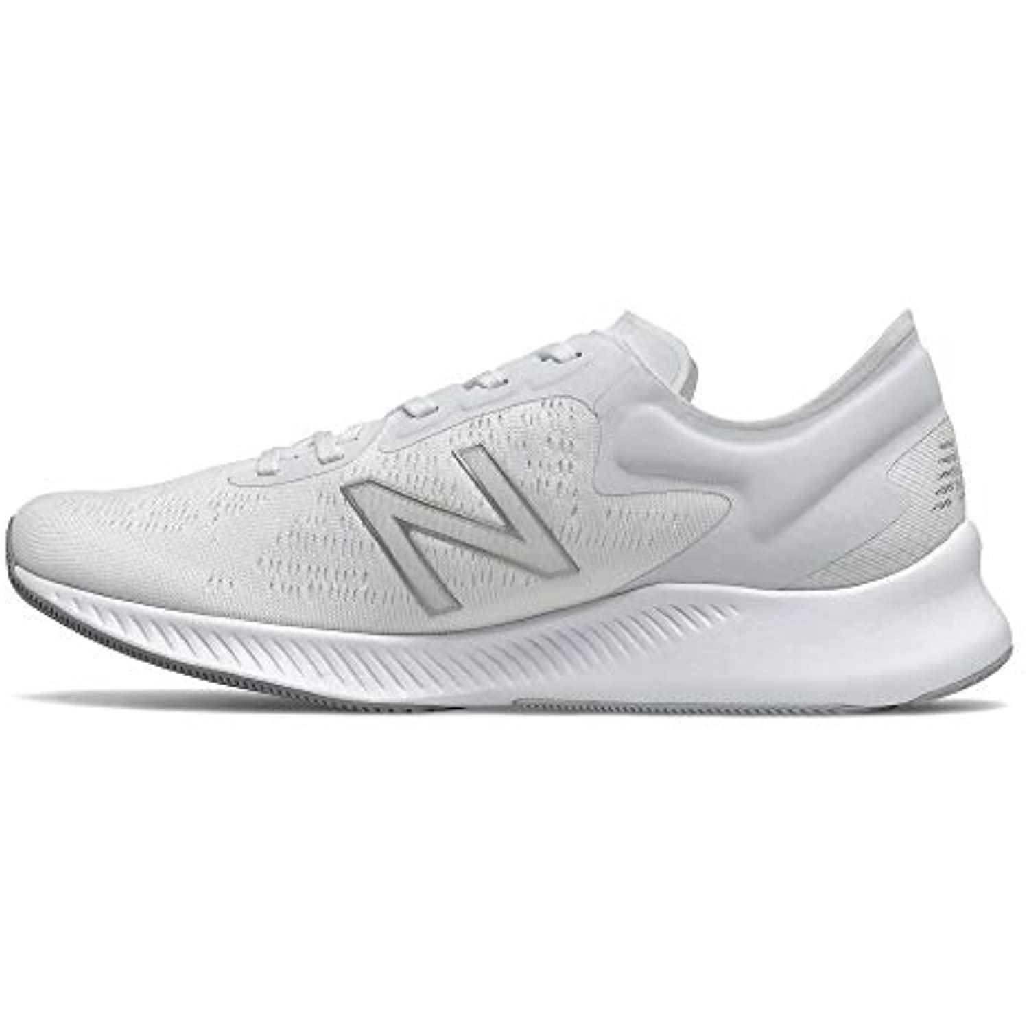 New Balance Men's Dynasoft Pesu V1 Running Shoe, White/Light Cyclone/Silver Metallic, 9, Adult Unisex