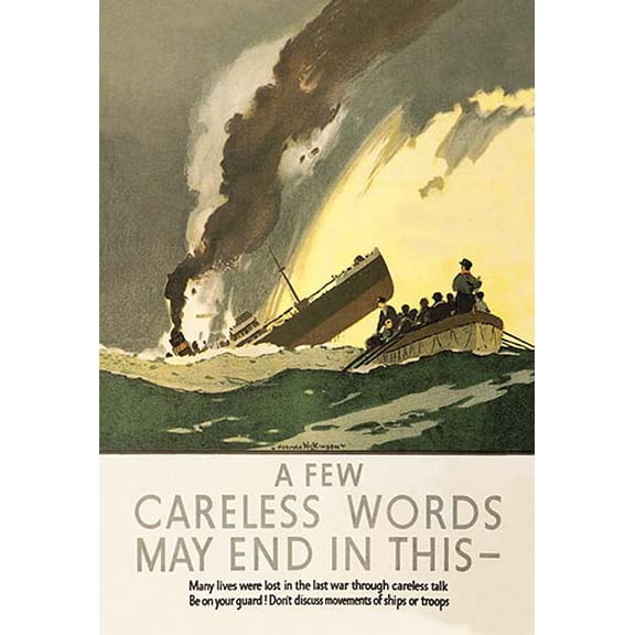 A Few Careless Words May End In This Fine art canvas print (20" x 30")