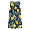 thumbnail image 4 of Navy Lemon Grove Print Women's Casual Wide Leg Pants Comfort Pockets Elastic Waist Loose Fit Pants, 4 of 7