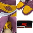 thumbnail image 3 of N I-K-E A i r-Jor-dan 1 RETRO HIGH OG Brotherhood A i r-Jor-dan Sneakers Shoes Yellow Pu, 3 of 6