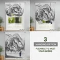 thumbnail image 5 of Dinosaurs Boy Tie Up Curtain Valance for Window, Adjustable Rod Pocket Window Curtains Shades, Gray Funny Cartoon Forest Animals Light Filtering Valance Drapes for Kitchen Living Room Bedroom 42"x63", 5 of 9
