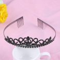 thumbnail image 3 of Wedding Bridal Rhinestone Hair Barrettes / Hair Comb / Hair Clip / Hair Loop (Black), 3 of 3