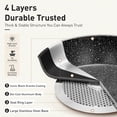 thumbnail image 4 of DishDelight 17Pcs Pots and Pans Set Non Stick, Granite Kitchen Cookware Sets, Induction Cooking Pan Set, Black, 4 of 8