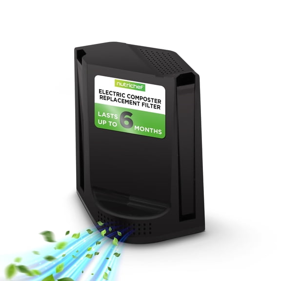 Nutrichef Replacement Filter - Replace Your Nutrichef Electric Kitchen Compost Filter  Optimal Replacement Every 3-6 Months  Easy Installation  Activated Charcoal Refills
