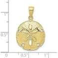 thumbnail image 4 of Solid 10k Yellow Gold Sand Dollar Pendant - 26mm, 4 of 6