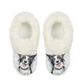 thumbnail image 2 of POLERO Women's Cute Border Collie Print Fuzzy Slippers Thick Sole House Slippers for Women Indoor Warm House Bedroom Shoes, Size 4-5, 2 of 7