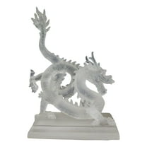 Legendary Chinese Orient Azure Dragon King Frosted Translucent Acrylic Figurine