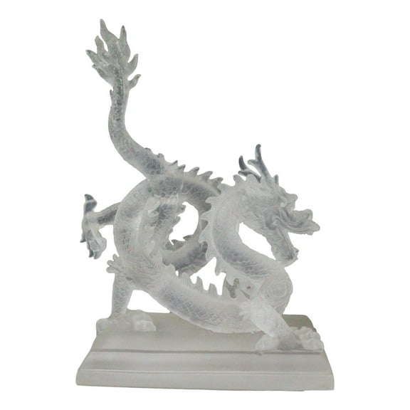 Legendary Chinese Orient Azure Dragon King Frosted Translucent Acrylic Figurine