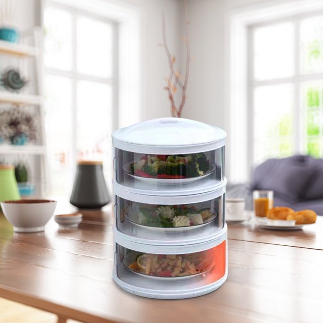 TIMIFIS Protective Insulated Vegetable Cover, Kitchen,Household Plastic Multi-Layer Insulated Lunch Box, Leftover Food Preservation, Storage, and Food Home and Kitchen Kitchen Gadgets