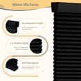 thumbnail image 3 of Cordless Cellular Shades - Blackout, Thermal Insulated & Noise Reducing for Windows and French Doors,Blackout Black,35.5"W X 72"H, 3 of 11