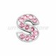thumbnail image 3 of Dijes con letras deslizantes del alfabeto, aleación de 8 mm, diamantes de imitación rosas, 1 unidad, aptos para pulseras, collares para mascotas, fabricación de joyas, regalo para mujeres y niños, 3 of 5