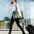 thumbnail image 5 of FORMRS Canvas Laptop Tote Bag for Women with 15.6" Computer Compartments Shoulder Handbag, Colorful Plants, 5 of 7