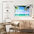 thumbnail image 5 of Elephant Stock Window To Turquoise Beach Wall Art - Horizontal Canvas Wall Art - Living Room Wall Decor - Beach Canvas - Blue And Green Decor - 45" x 30", 5 of 8