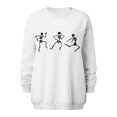 thumbnail image 5 of XFLWAM Women's Oversized Fleece Sweatshirts Long Sleeve Crew Neck Pullover Sweatshirt Casual Hoodie Tops White-1 M, 5 of 6