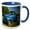 Blue/White, variant on 3drose, Old Blue Truck in Field, 11oz Two-tone Red Mug