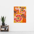thumbnail image 4 of Abstract Pink Summer Wildflowers Painting Bright Living Room Extra Large XL Wall Art Poster Print, 4 of 5