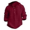 thumbnail image 3 of WOYY Boys Summer Linen Hooded Shirt Long Sleeve Beach Top Breathable Hoodie, Sizes 4-17, 3 of 3